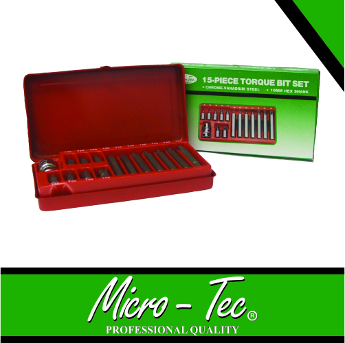 BIT SET TORX ST/LS 15PC
