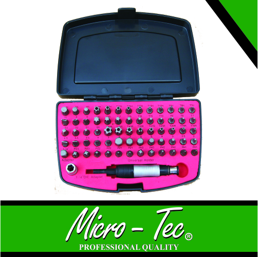 BIT SET POWER 1/4" 67PC