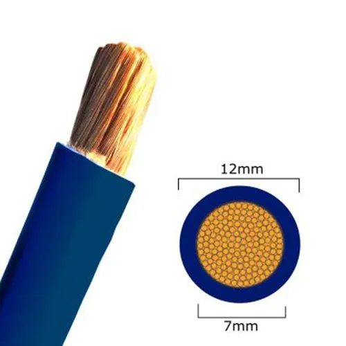 PVC Welding Cable Blue 25mm 100% copper Double Insulation 100m/Roll