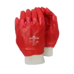 PVC RED Knit Wrist Glove