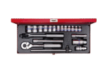 SOCKET SET 3/8"  6-22MM 6P