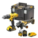 DEW COMBO DRILL AND GRINDER DCD776 DCG413 1X2AH 18V