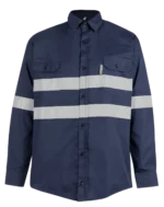 MINING SHIRT REFLECTIVE NAVY VENTED X-LARGE