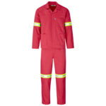 PPE WORKSUIT RED SIZE 40 BRANDED