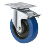WHEEL CASTOR BRAKE SWIVEL 100MM BLUE