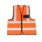 PPE VEST ORANGE REFLECTIVE ZIP ID PKT 2XL