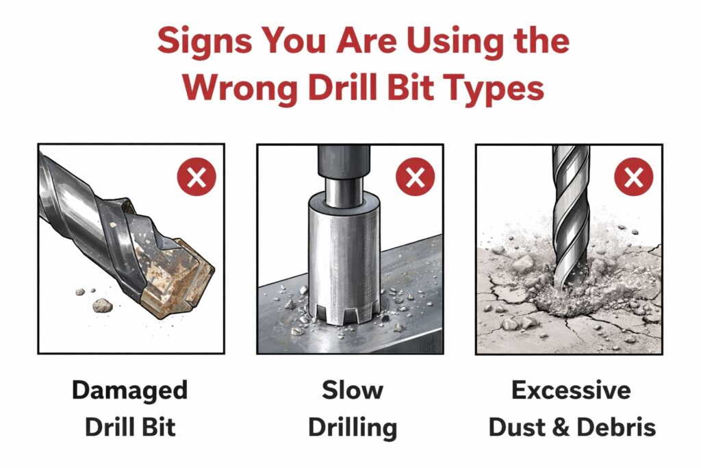 Correct tools to drill