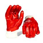 PVC RED Knit Wrist Glove