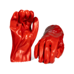 PVC RED Glove Open Cuff 27cm